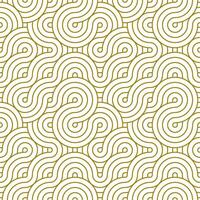 Seamless Pattern Line Circle. Abstract geometry background with gold color. vector