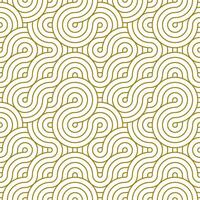 Seamless Pattern Line Circle. Abstract geometry background with gold color. vector