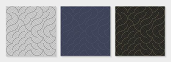 Pattern circle seamless abstract background color and line. Luxury geometric line vector. vector