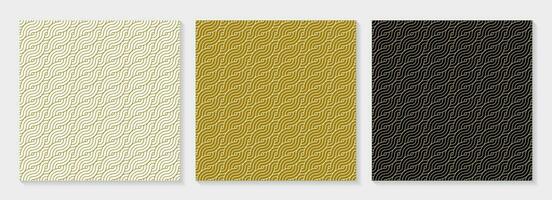 Pattern circle seamless abstract background gold color and line. Luxury geometric line vector. vector