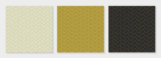 Pattern circle seamless abstract background gold color and line. Luxury geometric line vector. vector