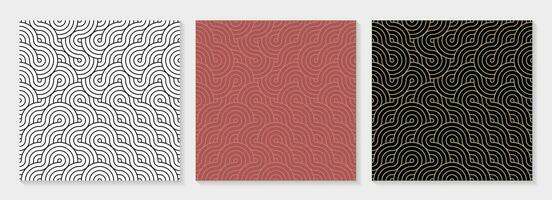 Pattern circle seamless abstract background color and line. Luxury geometric line vector. vector