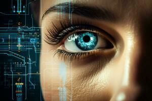 Woman eye futuristic photo