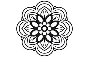 forma de mandala simple para colorear. mandala vectorial floral. flor. oriental. página de libro. contorno. vector