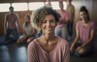 Woman meditating yoga women relaxation photo