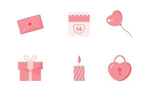 set of icons for Valentine's Day. Vector illustration