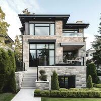 stone and black luxury Vancouver home photo