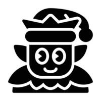 elf glyph icon vector