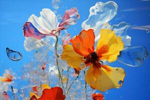 Background sky flower concept spring nature photo