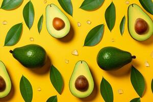Food background pattern avocado photo