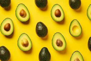 Avocado fruit background pattern green food photo