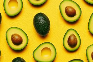 Avocado fruit background pattern green food photo