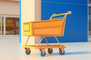 Sale supermarket purchase buy store commerce shopping concept cart retail photo