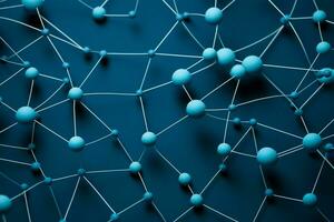 Blue connect abstract background plexus design particle networking line structure science geometric technology space photo