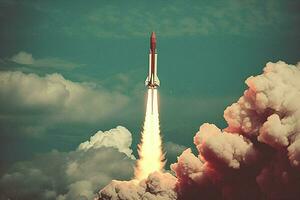 Space off background launch shuttle endeavour science rocket ship spaceship technology sky photo
