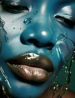 Woman face beauty water photo