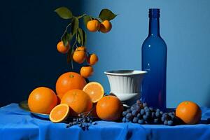 Grapes drink paper alcohol wine group vintage vine orange blue bottle photo