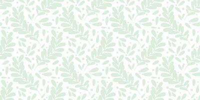 Light green leaf background, vector pattern seamless repeating texture