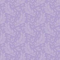 Purple vector pattern texture with leaves, seamless repeating background