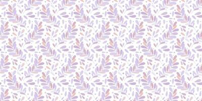 Purple vector background with leaves, monochromatic seamless pattern with leaf illustrations