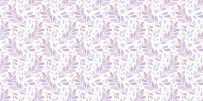 Purple vector background with leaves, monochromatic seamless pattern with leaf illustrations