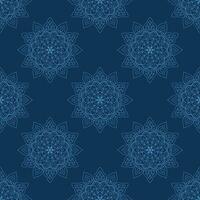 Dark blue mandala vector pattern