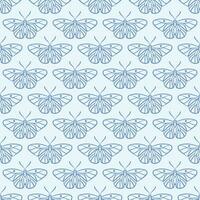 Blue butterfly seamless repeat pattern background , vector wallpaper