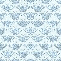 Blue butterfly seamless repeat pattern background , vector wallpaper