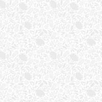 White floral texture, seamless vector pattern, lace inspired background with leaves and flowers