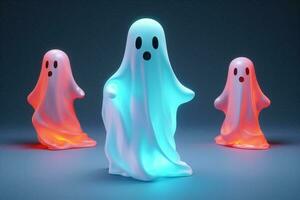 Night character halloween neon horror fear costume spooky dark dead white ghost photo