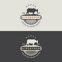 Minimalist Buffalo Logo Template Illustration Symbol vector