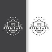 agricultura granja granero logo, sencillo retro estilo Clásico edificio templet ilustración diseño vector