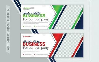 Corporate and abstract web banner design template vector