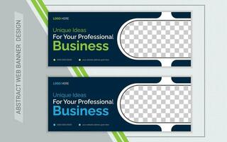 corporate web banner design vector