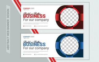 Company business web banner design vector