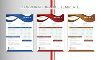 Elegant and simple invoice layout vector