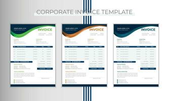 Simple and minimal invoice design vector