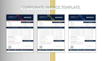 Abstract Invoice Design Vector Template