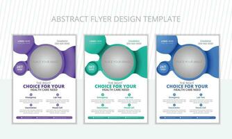 Medical flyer design layout vector