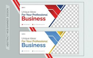 Creative and stylish business web banner design template vector