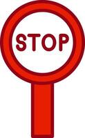 icono de vector de señal de stop