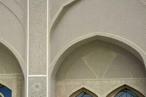 architectural detail of a mosque building. background. AI Generative Pro Photo