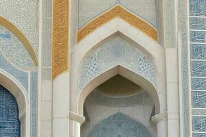 architectural detail of a mosque building. background. AI Generative Pro Photo