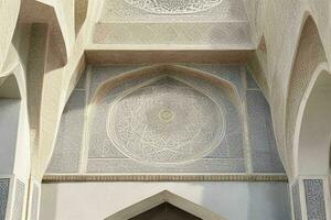 architectural detail of a mosque building. background. AI Generative Pro Photo