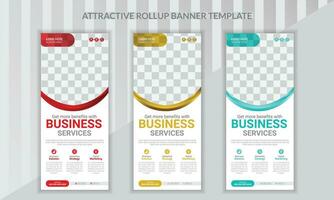 Corporate Rollup Banner design template vector