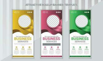 Stylish Rollup Banner design layout vector