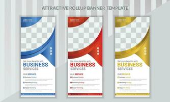 Attractive Rollup Banner design template for your professional business vector