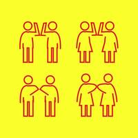 Elbow bump, avoid physical contact vector