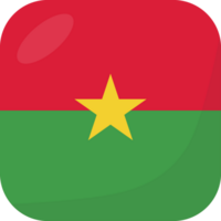 Burkina faso flagga fyrkant 3d tecknad serie stil. png