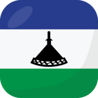 Lesotho vlag plein 3d tekenfilm stijl. png